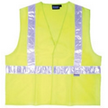 S17 Aware Wear ANSI Class 2 Hi-Viz Lime Woven Oxford Hook/ Loop Vest (5X-Large)